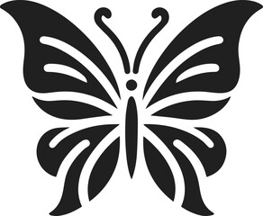 Fototapeta premium Elegant Black Butterfly Silhouette