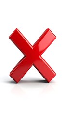 Fototapeta premium Red 3D X mark