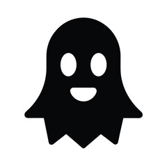 Flat Ghost Icon Vector Illustration
