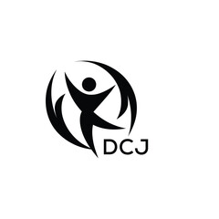 Classic Shield Logo with Stars and DCJ Letters – Premium Badge or Security Brand Identity. DCJ Letter Logo.
