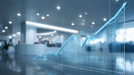 Dynamic growth graph analysis in modern office environment visual data representation for business insights