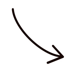 arrow shapes element - sign line direction transparant background