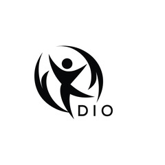 Classic Shield Logo with Stars and DIO Letters – Premium Badge or Security Brand Identity. DIO Letter Logo.
