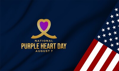  purple heart day design concept.templates for poster, cover, banner, social media