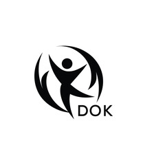 Classic Shield Logo with Stars and DOK Letters – Premium Badge or Security Brand Identity. DOK Letter Logo.
