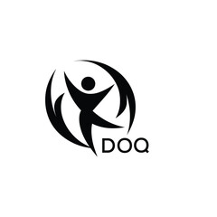 Classic Shield Logo with Stars and DOQ Letters – Premium Badge or Security Brand Identity. DOQ Letter Logo.
