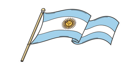 Argentina Flag Illustration