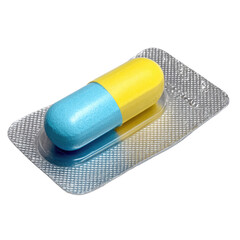 A Single Capsule in Blister Pack: Pharmaceutical Medication Close Up