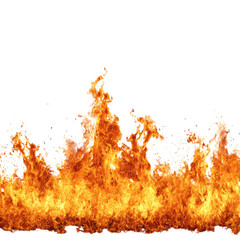 Fiery Inferno Blaze: A Dramatic Wall of Orange and Yellow Flames Against a Black Background