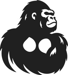 Fototapeta premium Majestic Gorilla Silhouette Logo