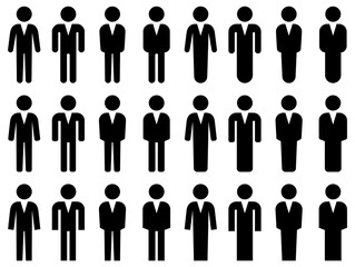 様々なの人アイコンのベクターイラストセット