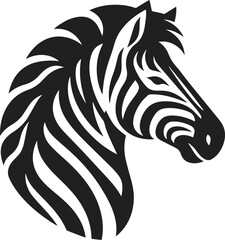 Obraz premium Majestic Zebra Head Silhouette