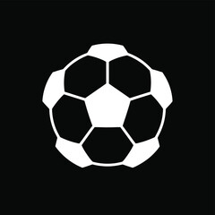Fototapeta premium White Soccer Ball Silhouette with Geometric Pattern