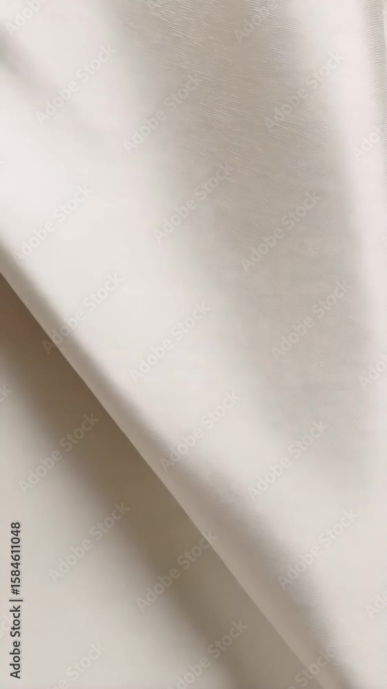 Poster elegant ivory fabric with subtle texture creating soft folds and gentle light reflections, suitable 