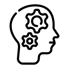 head vision Line Icon
