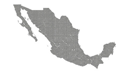 Fototapeta premium Detailed Outline Map of Mexico A Geographic Visual Depiction for Educational and Travel Purposes