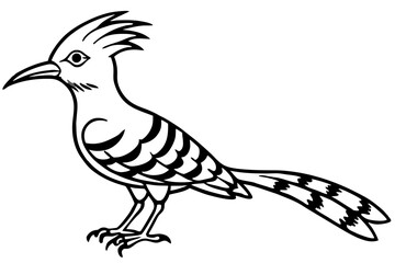 Hoopoe Silhouette Design