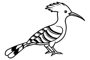 Hoopoe Silhouette Design