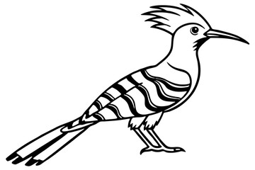Hoopoe Silhouette Design
