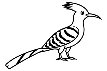 Hoopoe Silhouette Design