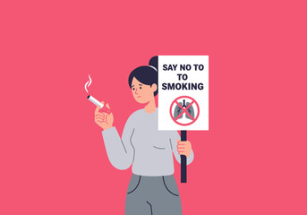 Raise Awareness with Anti-Smoking Illustration Lungs at Risk in this No Tobacco Campaign