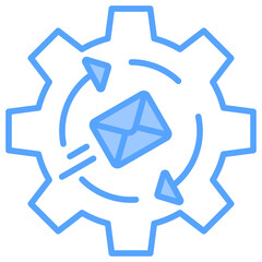 Marketing Automation Blue Icon