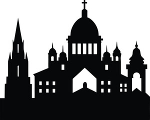 Fototapeta premium silhouette of the cathedral