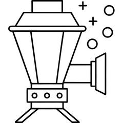 Industrial Dust Collector Line Art Vector