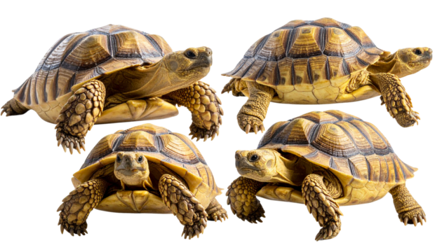 Turtles isolated on transparent background. Png