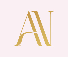AN  NA Logo AN monogram AN letter AN letter NA alphabet AN alphabet NA Wedding Monogram, Wedding Logo, Logo Design , Monogram monimal