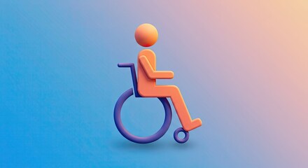 Wheelchair disability symbol design showing accessibility and inclusion