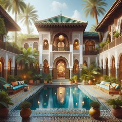 A Traditional Moroccan Riad with a Pool A beautiful Moroccan ria