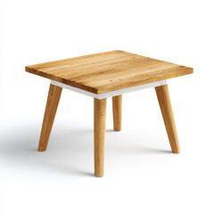 3D table mockup isolated on a white background