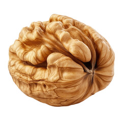 Walnut nut on isolated transparent cutout PNG Background
