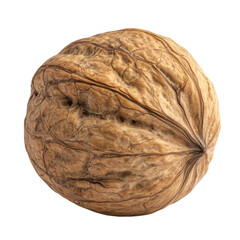 Walnut nut on isolated transparent cutout PNG Background
