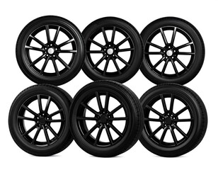 Set of black alloy wheels (1)
