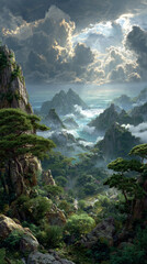 A breathtaking moment of creation depicted in a hyper-realistic or highly detailed scene