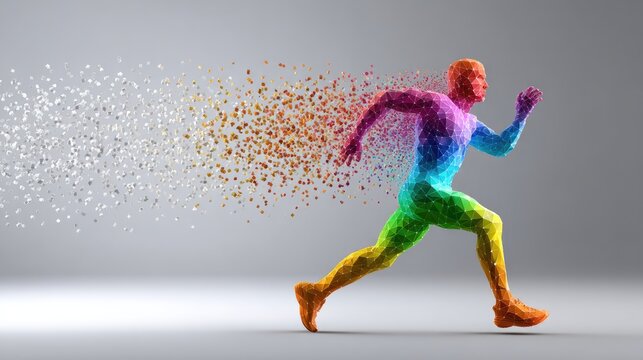 Colorful abstract runner