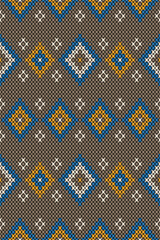 “Bohemian and Tribal Style Knitted Textile Pattern for Fashion and Home Decor