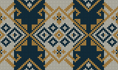 Warm and Cozy Traditional Knit Fabric with Rustic and Bohemian Elements