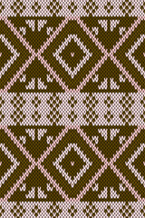 Handcrafted-Inspired Geometric Knit Design for Winter and Rustic Themes