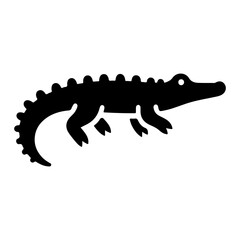 Crocodile silhouette vector illustration