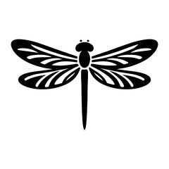 Create a minimal dragonfly silhouette vector