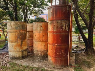 Concrete tank for composting organic fertilizer