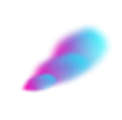 Blurred Gradient Blobs in Cyan and Pink – Dreamy Floating Shape with Soft Glow on Transparent Background