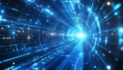 Fototapeta premium 3D AI Algorithm Visualization