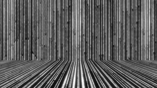 A series of pulse data lines in perspective - 3D render