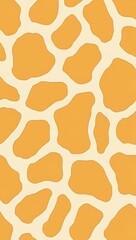 Stylized giraffe spots pattern in warm brown and yellow tones, seamless and minimalistic animal-inspired background for design or apparel.


