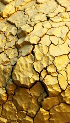 Rough Cracked Gold Rocks Texture Abstract Background 3D Render