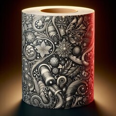 A Roll of Festive Paper A brand new tightly wound roll of Christ